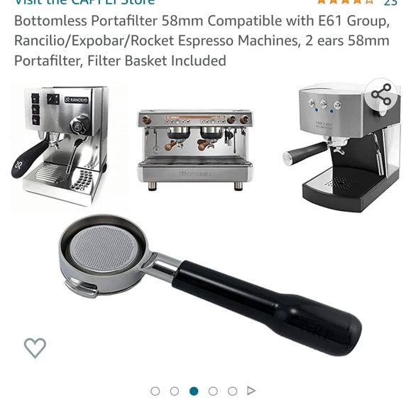Capfei 54 mm Bottomless Portafilter Compatible with E61 Group, Rencilio/… - Picture 2 of 2
